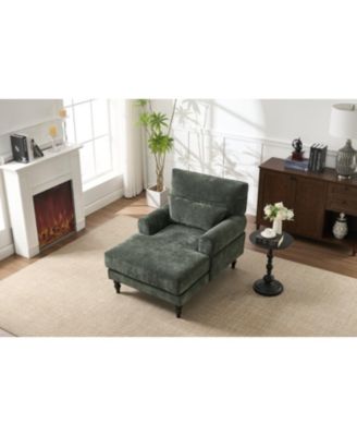 Streamdale Green Chaise Lounge Indoor Sofa Recliner
