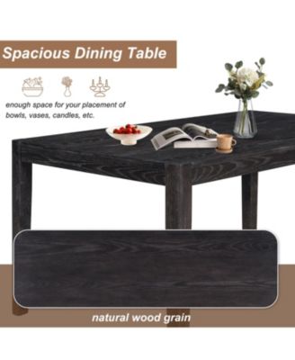 Retro 7-Piece Dining Table Set for 6 (Espresso