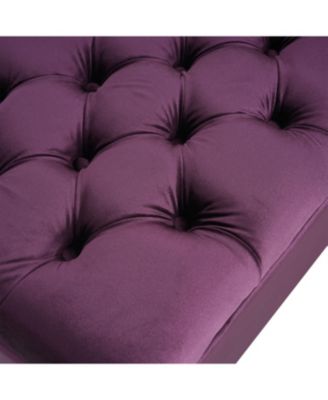 Contemporary Button-Tufted Diamond Stitch Storage Ottoman Bench