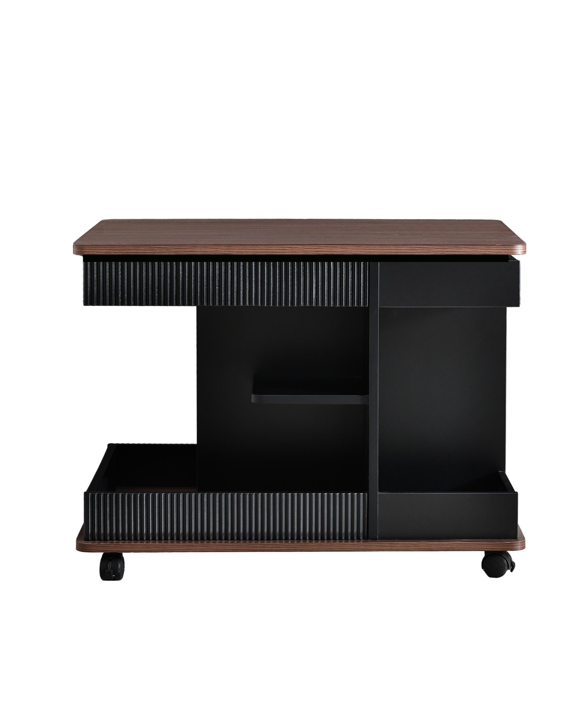 Streamdale Furniture Adjustable Lift-Top End Table with Wheels & Storage