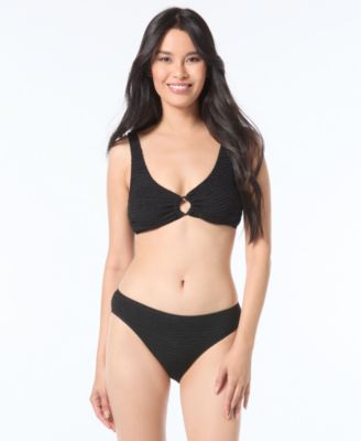 Women's Textured O-Ring Bikini Top