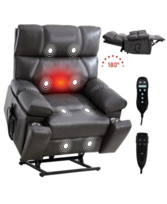 Leatheraire Power Lift Recliner w/ Heat & Massage