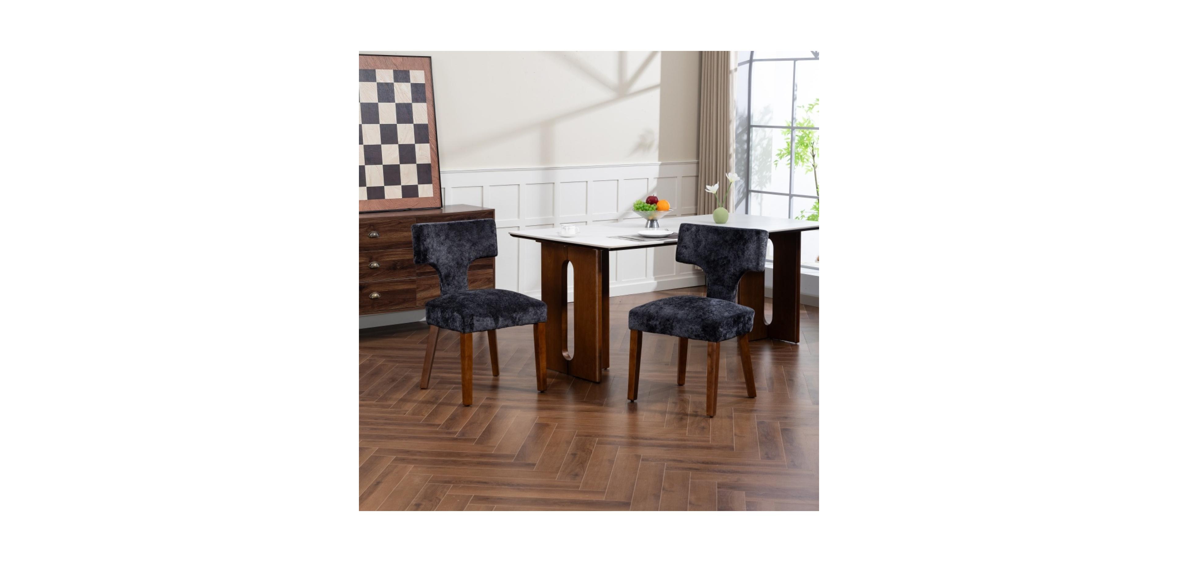 Streamdale Furniture Mid Century Modern Dining Chairs (Set of 2) Gray