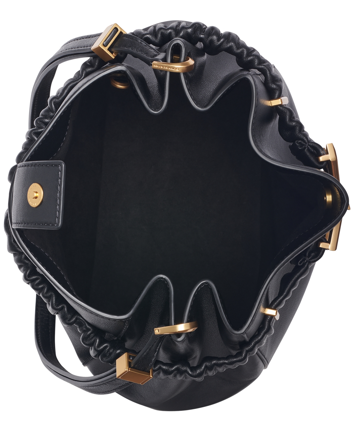 Donna Karan New York Gingham Medium Bucket Bag