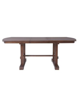 Extendable Wood Dining Set with 4 Chairs & Bench