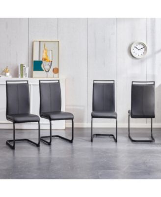 Modern Faux Leather Dining Chair Set of 4