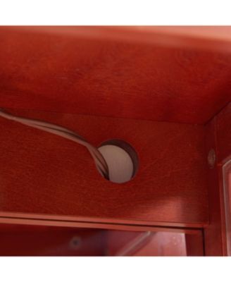 Lighted Cherry Glass Display Cabinet