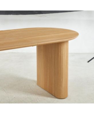 MDF Pedestal Dining Table - Modern Style, Easy Assembly