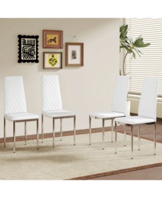 Diamond Quilted Dining Chairs (Set of 4)