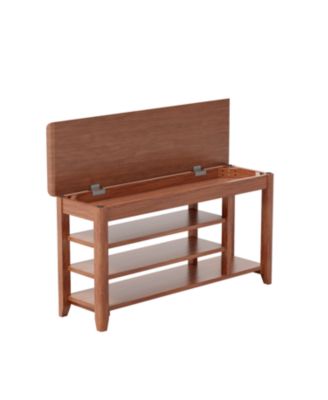 Solid Wood Shoe Rack Bench - 550lb Capacity - Entryway/Hallway