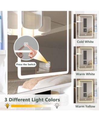  LED Makeup Vanity with Adjustable Lighting and Storage