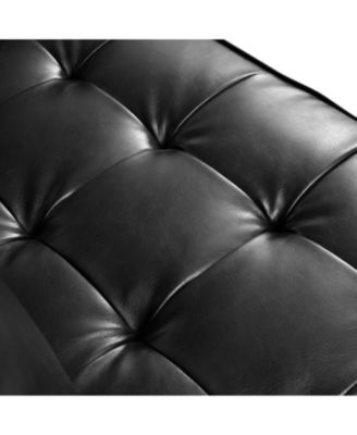 Mid-Century Modern Tufted Sofa with Bolster Pillows