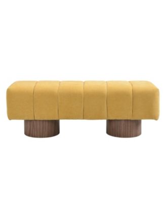 Upholstered Chenille Bench - Dining Entryway Bedroom
