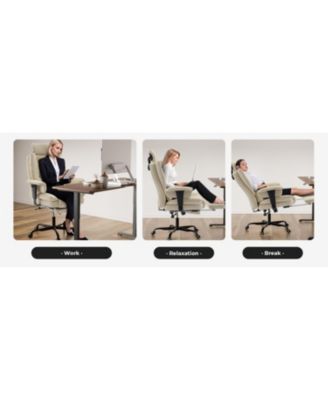 Ergonomic Office Chair 200kg Lumbar Support Beige