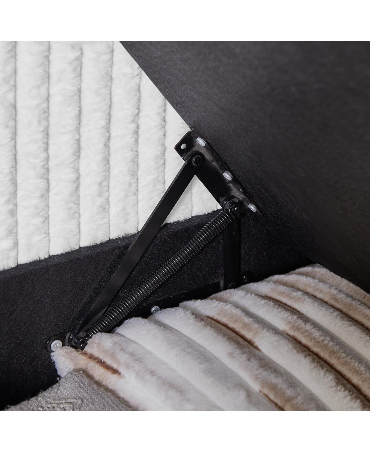 Streamdale Furniture Square Tufted Ottoman with Storage Box, Large