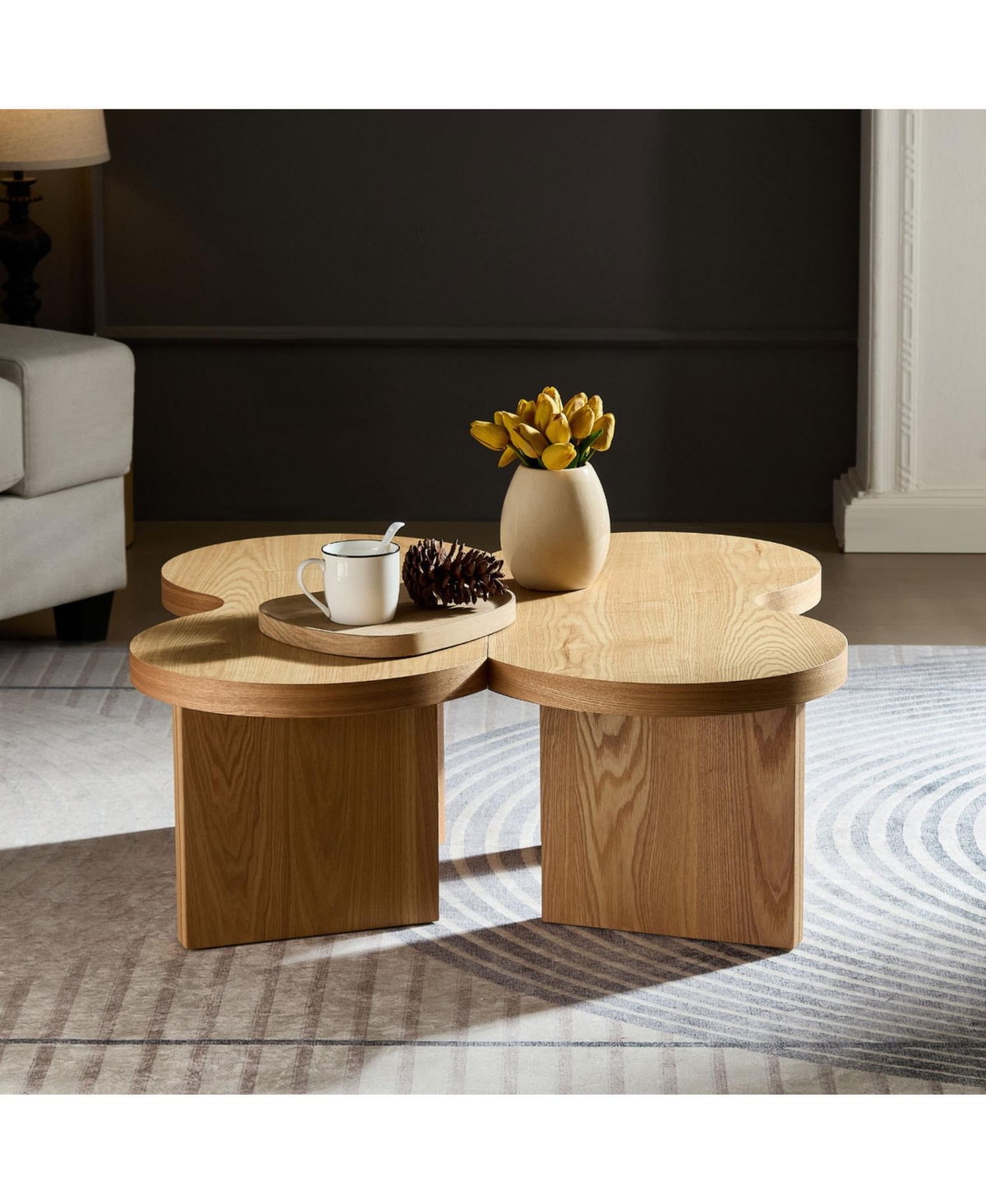Streamdale Furniture Butterfly Coffee Table - Modern Mdf, Living Room/Bedroom/Office