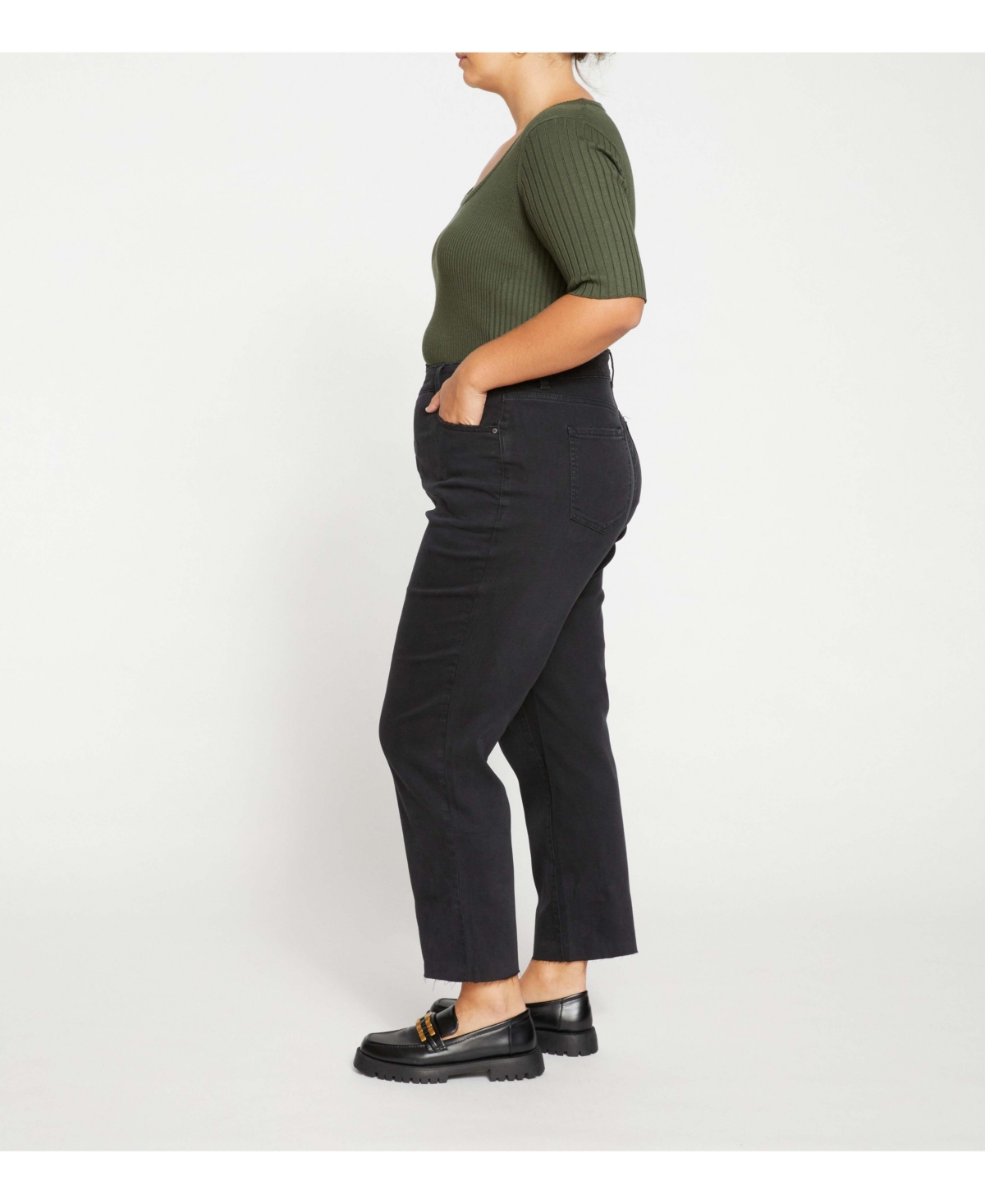 Universal Standard Women's Katie High Rise Crossover Jeans