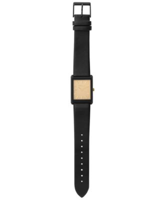 Women's 'Virgil' 1736c Black Leather Band Watch, 26mm
