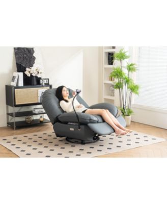 Power Recliner with Bluetooth Music, USB Charger, and Glide