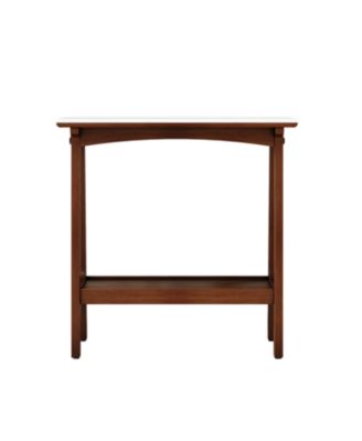 Retro Slate Side Table with Shelf, Small End Table for Small Spaces