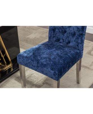 Velvet Dining Chairs (Set of 2) - Deep Blue
