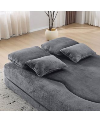 Streamdale Queen Chenille Foldable Sofa Bed - Convertible Futon Couch