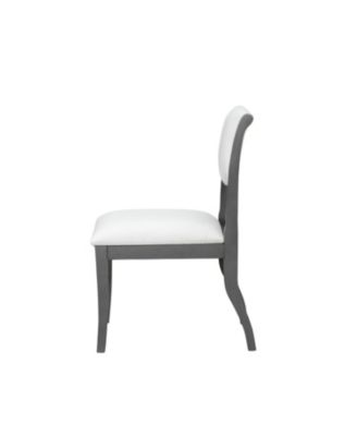  Oak Gray Upholstered Dining Chairs (Set of 2)