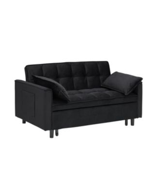 Streamdale Modern Velvet Sleeper Sofa with Pillows & Pockets