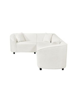 Streamdale  L-Shaped Sectional Sofa- Plush 4-Seater, Boucle Upholstery