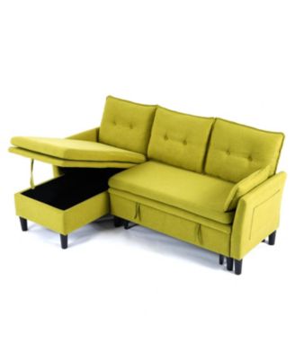 Streamdale Green L-Shaped Sectional Sofa with Storage