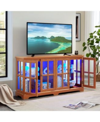 + 1 Pc + Wood (Dark Oak) + LED Lighting + Curio Cabinet