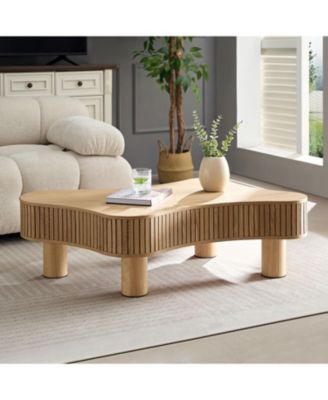 Modern Wooden Drum Coffee Table
