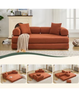 Streamdale 78.5" Folding Sleeper Sofa Bed 4-in-1 DIY King Size