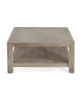 Square Coffee Table With Storage,Light Ash