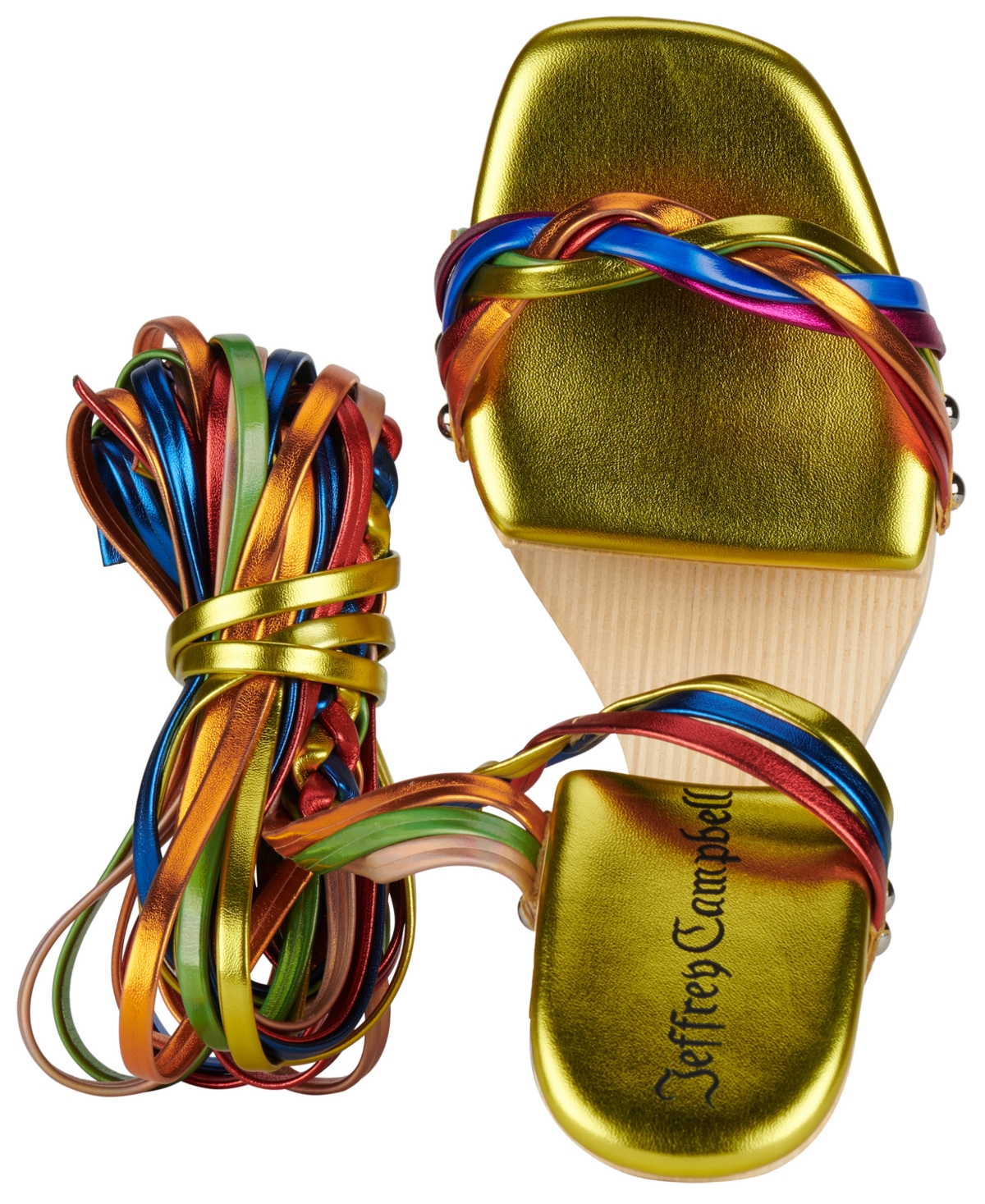 Jeffrey Campbell Women's Sculpted Leg-Wrap Platform Sandals