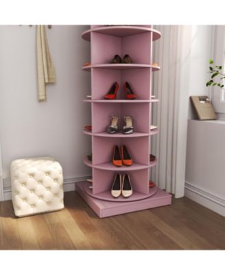 Streamdale Pink 360 Rotating shoe cabinet 6 layers