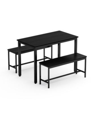 Industrial Dining & Bar Set with Benches