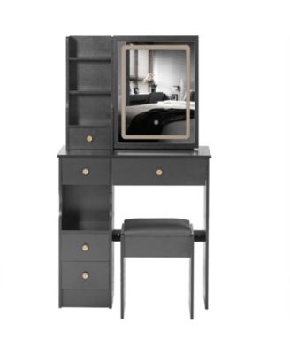 Streamdale Compact Vanity Set Touchscreen LED Mirror, Adjustable Lighting