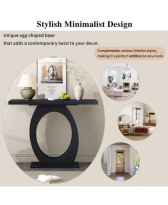 Mira Modern Console Table with Egg Base, Enhanced Stability and Design