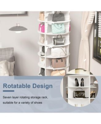 Streamdale 7-Tier Spinning Shoe Rack 360 Revolving Organizer, Fits 28 Pairs