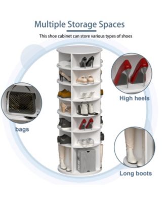 Streamdale 7-Tier Spinning Shoe Rack 360 Revolving Organizer, Fits 28 Pairs