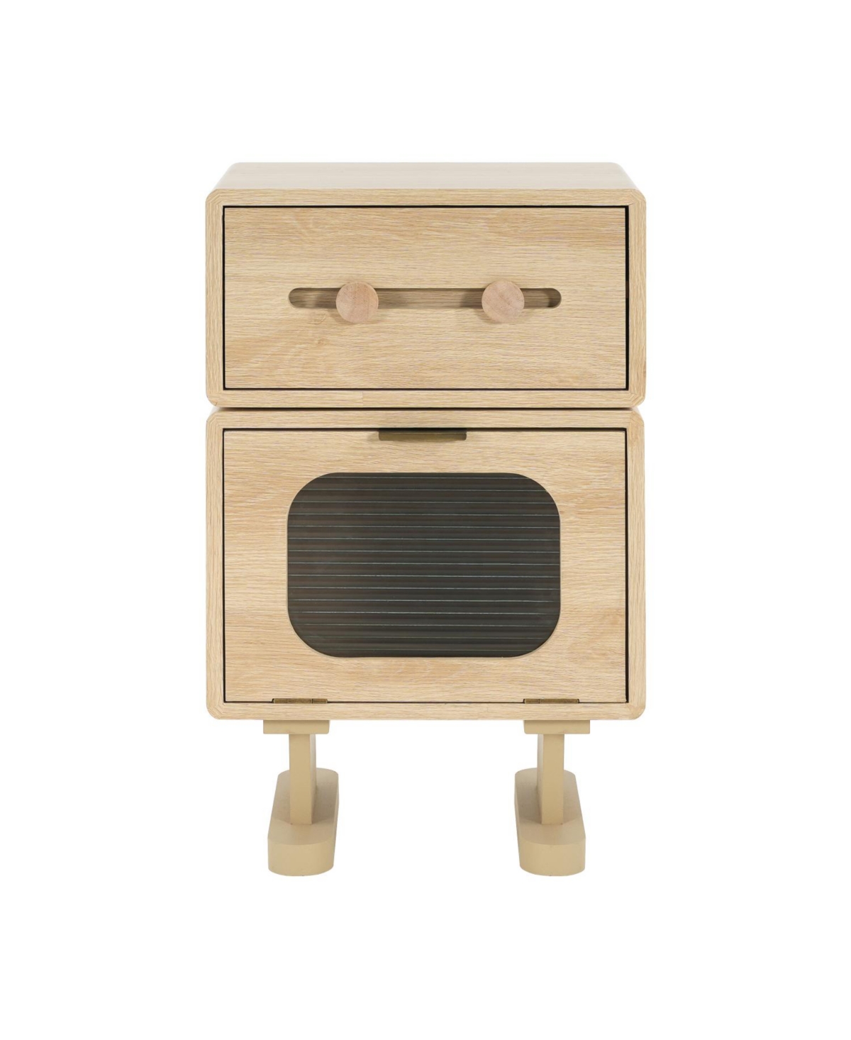 Streamdale Furniture Robot Side Table with Rotating Top & Storage