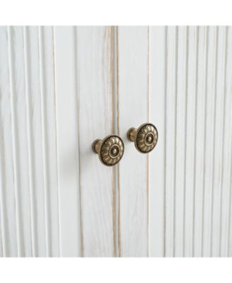 77.5" Vintage Glass Door Display Cabinet