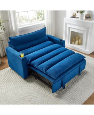 Convertible Velvet Sofa Bed - 3-in-1 Sleeper Couch
