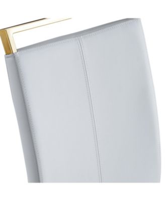 PU Leather Dining Chair Set of 4 Light Gray