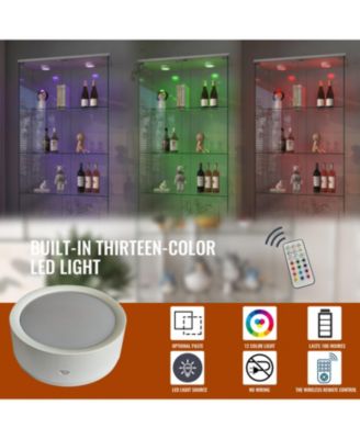 LED Glass Display Cabinet - White