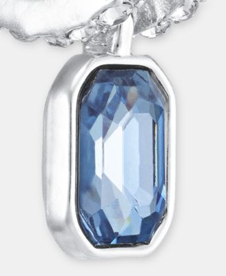 Emerald-Cut Stone Charm Pav&eacute; Huggie Hoop Earrings