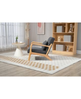 Streamdale Mid Century Accent Chair with Wood Frame & Waist Cushion