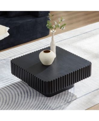 Modern 31.5" Handcraft Drum Coffee Table