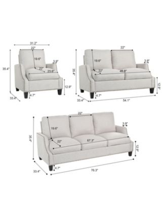  3-Piece Modern Living Room Sofa Set